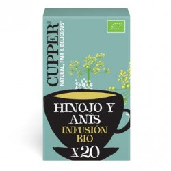
INFUSION RESTFUL BIO, 20 BOLSAS
Ref. 604042

Ingredientes: Hinojo* 45% (hinojo amargo* 78%, hinojo dulce* 22%), Anìs* (40%