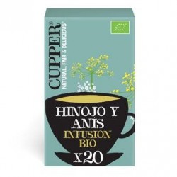 
INFUSION RESTFUL BIO, 20 BOLSAS
Ref. 604042

Ingredientes: Hinojo* 45% (hinojo amargo* 78%, hinojo dulce* 22%), Anìs* (40%