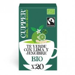 TE VERDE CON LIMA Y JENGIBRE BIO, 20 BOLSAS
Ref. 604045

Ingredientes: té verde* 80% , raíz de jengibre* 10%, cáscara de lim
