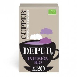 INFUSION DEPUR BIO, 20 BOLSAS
Ref. 604059

Ingredientes: hibisco* 51%, ortiga* 20%, raíz de regaliz* 17%, rosa mosqueta*, ar