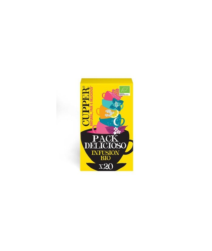 
PACK VARIADO BIO, 20 SOBRES
Ref. 604082

Ingredientes: " Snore & peace
" After dinner mints
" Lemon & Ginger (cupper ble