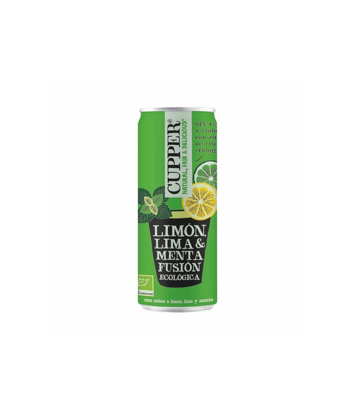 BEBIDA DE MENTA, LIMON Y LIMA BIO, 250 ml
Ref. 604117

Ingredientes: agua, zumo de fruta a partir de concentrado* (manzana* 