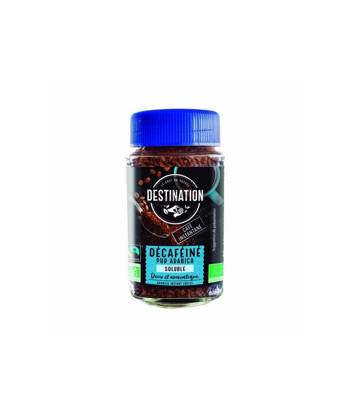 CAFE SOLUBLE 100% ARABICA LIOFILIZADO DESCAFEINADO BIO, 100 g
Ref. 609023

Ingredientes: café* instantáneo descafeinado liof