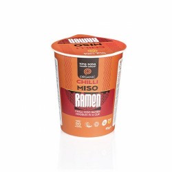 VASO DE SOPA RAMEN DE MISO CON CHILI SIN GLUTEN BIO, 85 g
Ref. 130154

Ingredientes: ramen de arroz integral* 70%, sopa rame