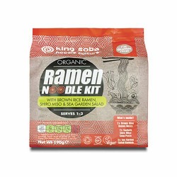 KIT DE NOODLES RAMEN (ARROZ INTEGRAL, MISO Y ALGAS) SIN GLUTEN BIO, 194 g
Ref. 130156

Ingredientes: harina de arroz integra