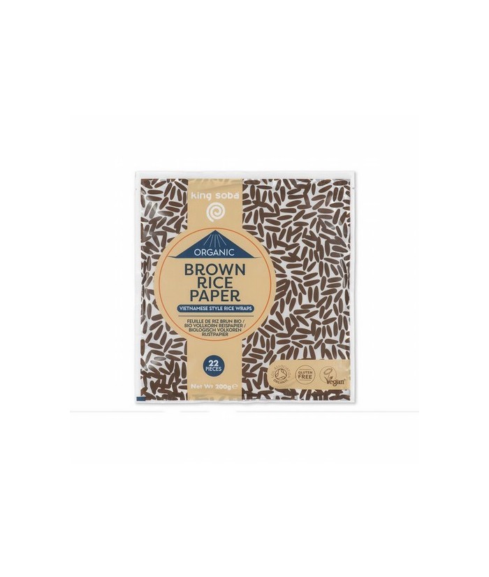 
PAPEL DE ARROZ INTEGRAL SIN GLUTEN BIO, 200 g
Ref. 130158

Ingredientes: arroz integral*, almidón de tapioca*, sal. Puede 