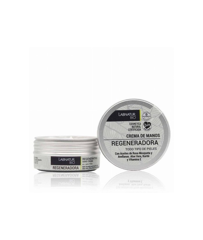 Cuida y rejuvenece tus manos con nuestra Crema de Manos Regeneradora 50ml Labnatur Bio.
Características
Con Aceites de Rosa M