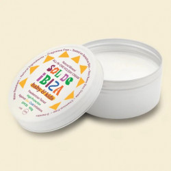 Protección solar orgánica y crema calmante. Aplicar con las manos limpias sobre la piel limpia antes de la exposición al sol. V