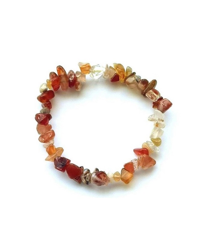 Pulsera Chip Carneola.

Presentada en jinete de cartón con nombre de mineral y su propiedad. Disponible en cuatro idiomas: es