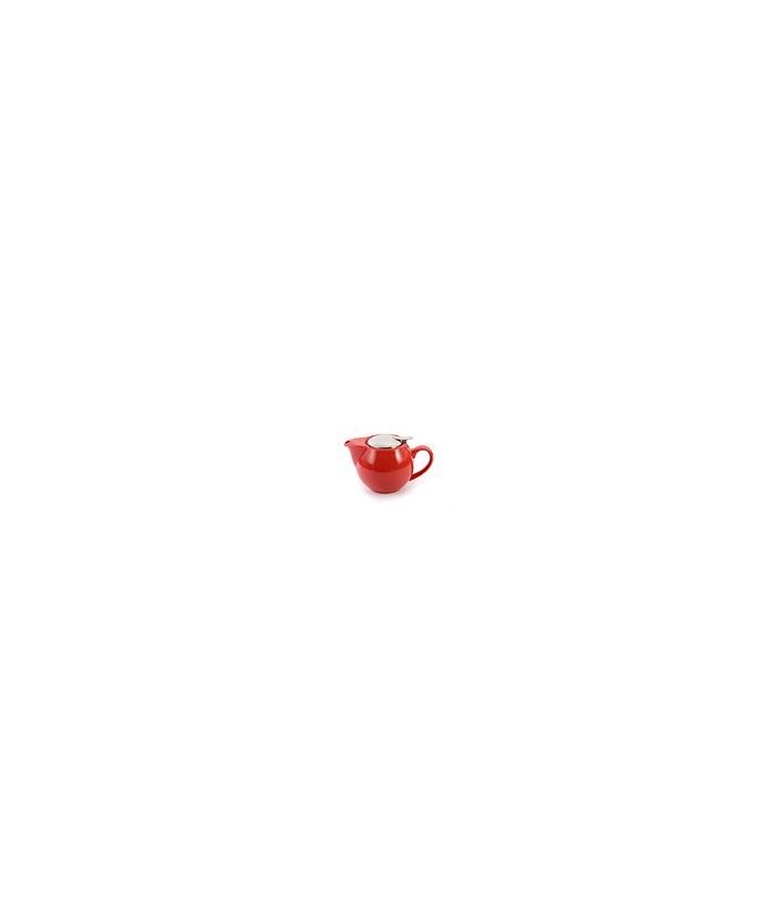 Esta tetera de porcelana roja, elegantemente diseñada, es la compañera perfecta para el día a día. La tapa de acero inoxidable,