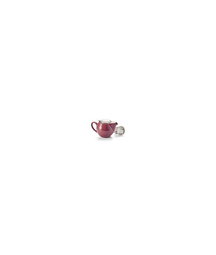 Esta tetera de porcelana morada, de elegante diseño, es la compañera perfecta para el día a día. La tapa de acero inoxidable, c