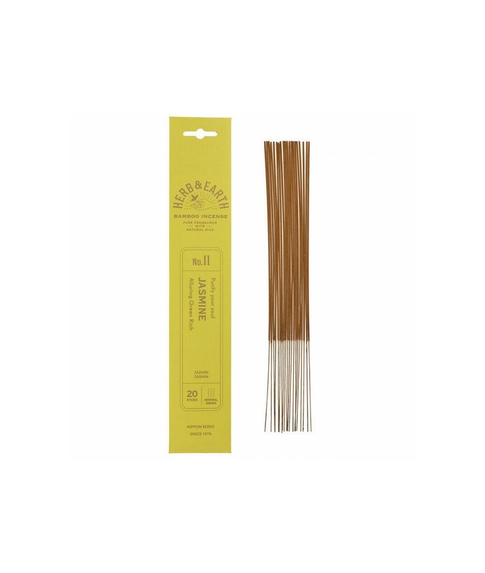 Jazmín: aroma envolvente, verde y generoso.

Pura fragrancia con aceites naturales
La colección Herb & Earth de Nippon Kodo 