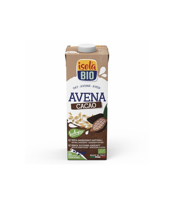 BEBIDA VEGETAL DE AVENA Y CACAO SIN AZUCARES AÑADIDOS BIO, 1L
Ref. 605083

Ingredientes: agua, avena* 11%, cacao* de comerci