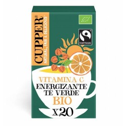 TE VERDE ENERGIZANTE BIO, 20 BOLSAS
Ref. 604083

Ingredientes: té verde*, zumo de acerola deshidratado* 10%, cáscara de nara
