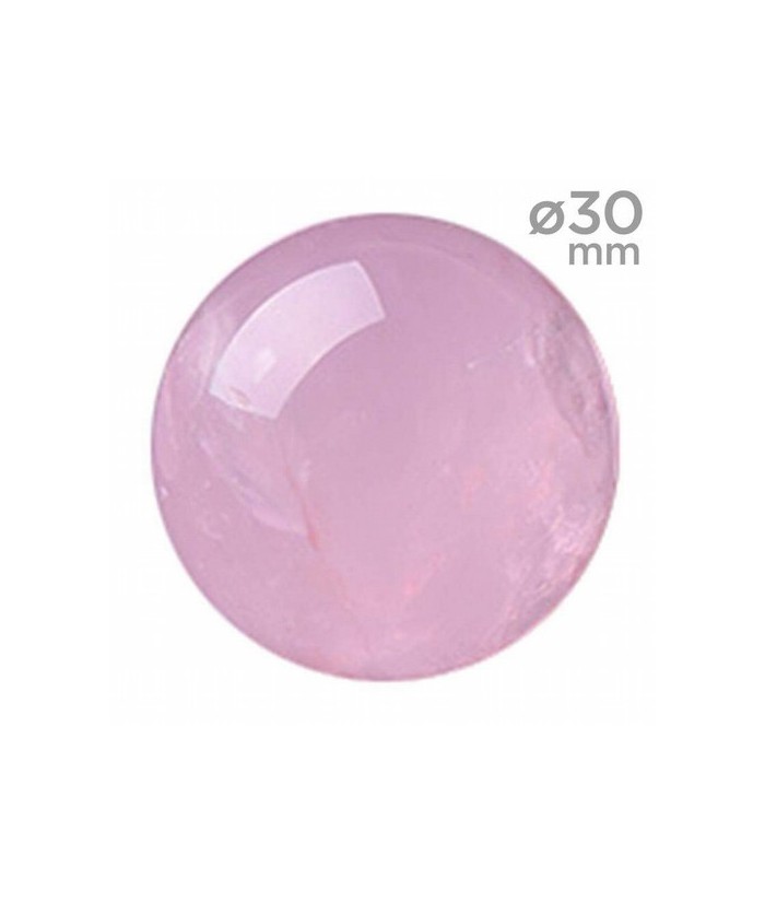 Esfera de mineral de 30mm aprox.

Cuarzo rosa.