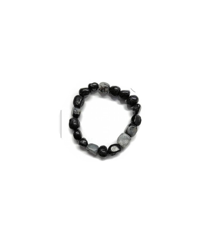 Pulsera de Turmalina en forma de rodado engarzado con silicona elástica.

Medida mineral: 1 x 0.5 cm