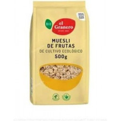 
MUESLI FRUTAS BIO, 500 g
Ref. 011829

Ingredientes: Cereales* 86% (copos de trigo* integrales y copos de avena * integrale