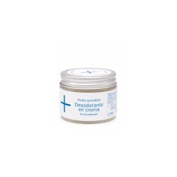 La crema desodorante Extra sensible, en frasco de cristal reutilizable, desodoriza suave y eficazmente.

Sin bicarbonato ni a