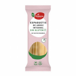 
ESPAGUETIS DE ARROZ INTEGRAL SIN GLUTEN BIO, 500 g
Ref. 018829

Ingredientes: harina de arroz integral*.
. (*)=De cultivo