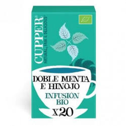 
INFUSION AFTER DINNER MINT BIO, 20 BOLSAS
Ref. 604054

Ingredientes: menta* 55%, semillas de hinojo* 25%, hierbabuena* 18%