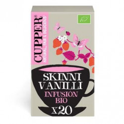 
INFUSION FRESA Y VAINILLA BIO, 20 BOLSAS
Ref. 604078

Ingredientes: hibisco*, escaramujo*, raíz de regaliz*, rooibos*, cás