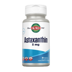 Astaxanthin- 60 Vegcaps. Apto para veganos. Sin gluten.
Contenido medio (por VegCap)
Astaxantina 5mg
Ingredientes
Oleorresi