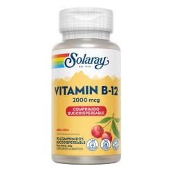 Vitamin B-12 2000 mcg - Sin Azúcar - 90 lozenges. Sin gluten. Apto para veganos.
Contenido medio (por lozenge)
Vitamina B12 (