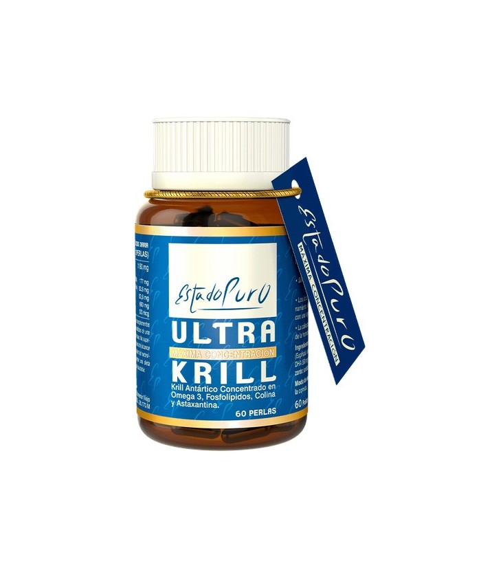Complemento alimenticio a base de Aceite de Krill, fuente natural de Ácidos grasos Omega 3 en forma de fosfolípidos, colina y a