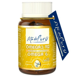 Complemento alimenticio a base de ácidos grasos omega 3 procedentes de aceite de pescado, ácidos grasos omega 6 procedentes de 