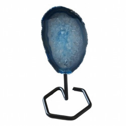 Chapa de Ágata Azul sobre base de metal de 4mm de grosor.

Origen: Brasil

Altura: 13 cm aprox.