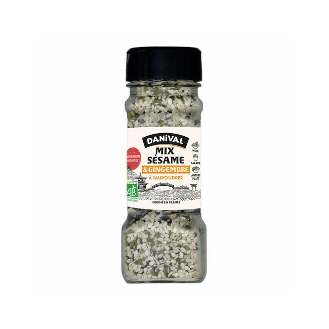 SAZONADOR SESAMO Y JENGIBRE BIO, 45 g
Ref. 611500

Ingredientes: semillas de sésamo* 81%, sal, jengibre* 4,5%, cebollino*, a
