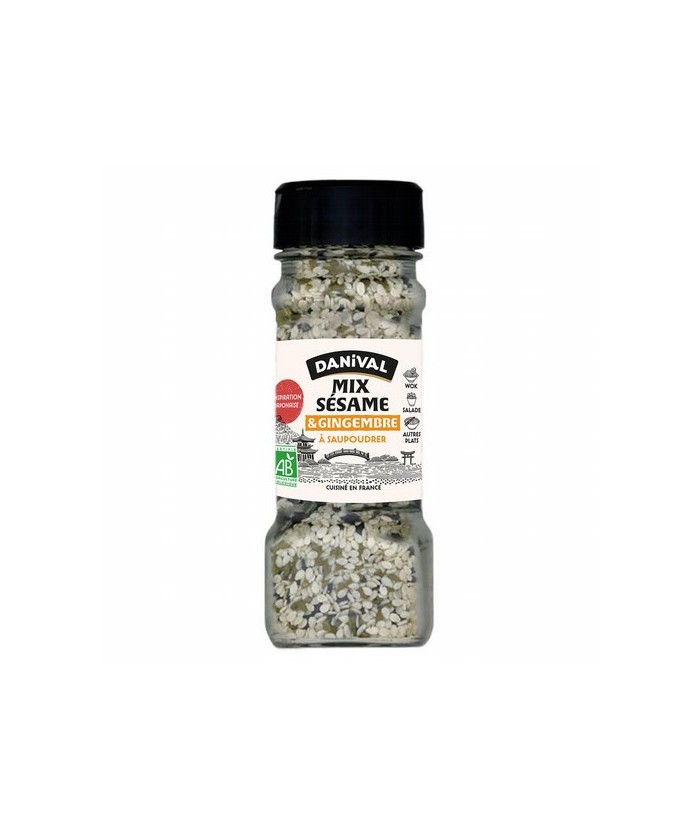 SAZONADOR SESAMO Y JENGIBRE BIO, 45 g
Ref. 611500

Ingredientes: semillas de sésamo* 81%, sal, jengibre* 4,5%, cebollino*, a