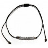 Pulsera de bolas de Cristal de Roca de 4mm en hilo negro ajustable.

Tarjeta exclusiva en 3 idiomas.