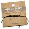 Pulsera de bolas de Ojo de Tigre de 4mm en hilo negro ajustable.

Tarjeta exclusiva en 3 idiomas.