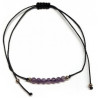 Pulsera de bolas de Amatista de 4mm en hilo negro ajustable.

Tarjeta exclusiva en 3 idiomas.