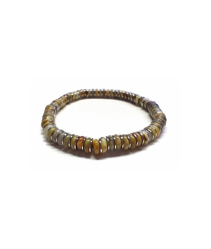 Pulsera de hombre de Jaspe Paisaje (6mm).

En goma elástica.