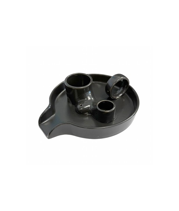 IN.PORTA INCIENSO PALO SALVIA NEGRO 18.5 CM.