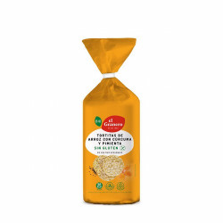 TORTITAS DE ARROZ CON CURCUMA Y PIMIENTA SIN GLUTEN BIO, 115 g
Ref. 016845

Ingredientes: arroz integral* 97,8%, cúrcuma* 1,