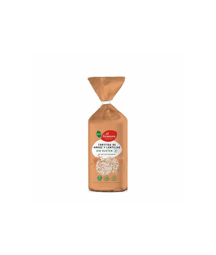 TORTITAS DE ARROZ Y LENTEJAS SIN GLUTEN BIO, 115 g
Ref. 016846

Ingredientes: arroz integral* 69,3%, lentejas rojas* 30%, sa