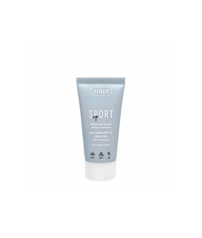 Crema facial ligera de hidratación instantánea con acabado dry-touch y con alta protección solar SPF 50 que protege de rayos UV