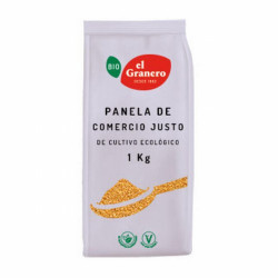 PANELA DE COMERCIO JUSTO BIO, 1 Kg
Ref. 014226

Ingredientes: azúcar de caña sin refinar*. Puede contener trazas de gluten, 