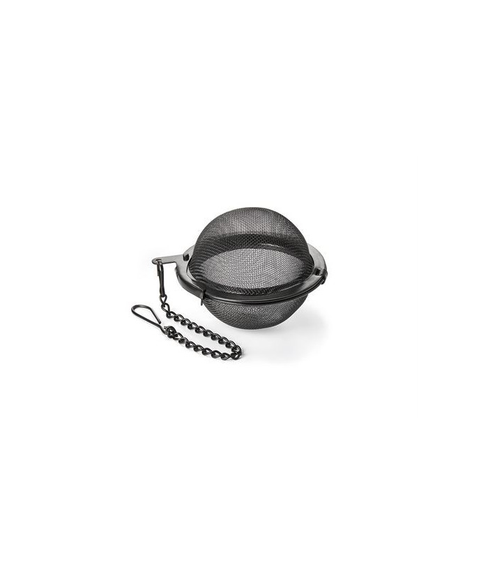 ¡El negro es hermoso! Y esta singular bola de té lo demuestra de una forma muy característica: su acabado negro mate le otorga 