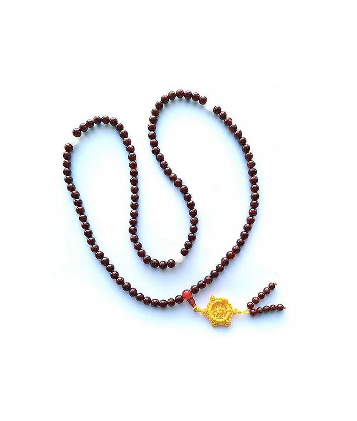 Mala , Japa mala de Granate

Medida bola:8mm

Un mala o japa mala es una ristra de 108 cuentas esféricas, generalmente de m