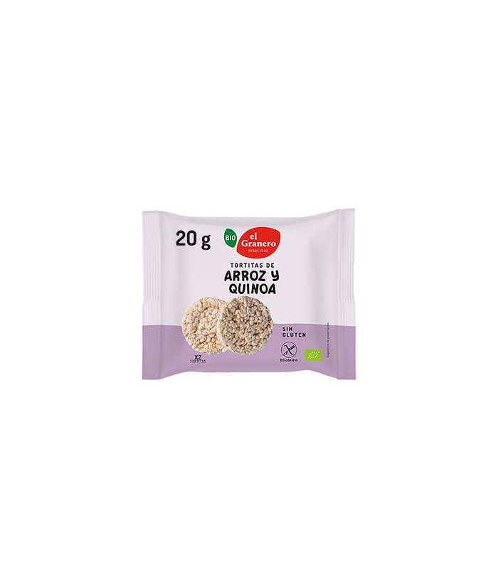 
TORTITAS DE ARROZ Y QUINOA BIO, 20 g
Ref. 019207

Ingredientes: arroz integral* 94,7%, quinoa* 4%, sal marina*, tamari* (s