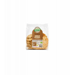 Ingredientes: Harina de TRIGO ESPELTA integral* 74%, aceite de girasol alto oleico*, masa madre natural de TRIGO ESPELTA* (hari