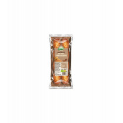 Ingredientes: HUEVOS enteros*, harina de trigo sarraceno* (31%), azúcar moreno de caña de comercio justo*, aceite de girasol ol