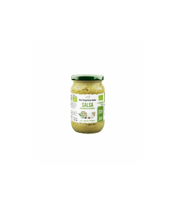 Ingredientes: Alcachofas* 66%, QUESO* Ricotta 8% (suero*, LECHE*), aceite de girasol* 8%, cebollas* 7,4%,QUESO* Parmigiano Regg