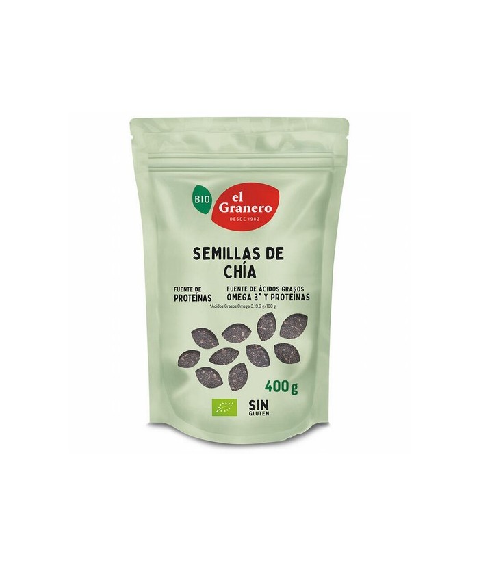 SEMILLAS DE CHIA BIO, 400 g
Ref. 011939

Ingredientes: semillas de chía* (salvia hispanica). Puede contener trazas de sésamo