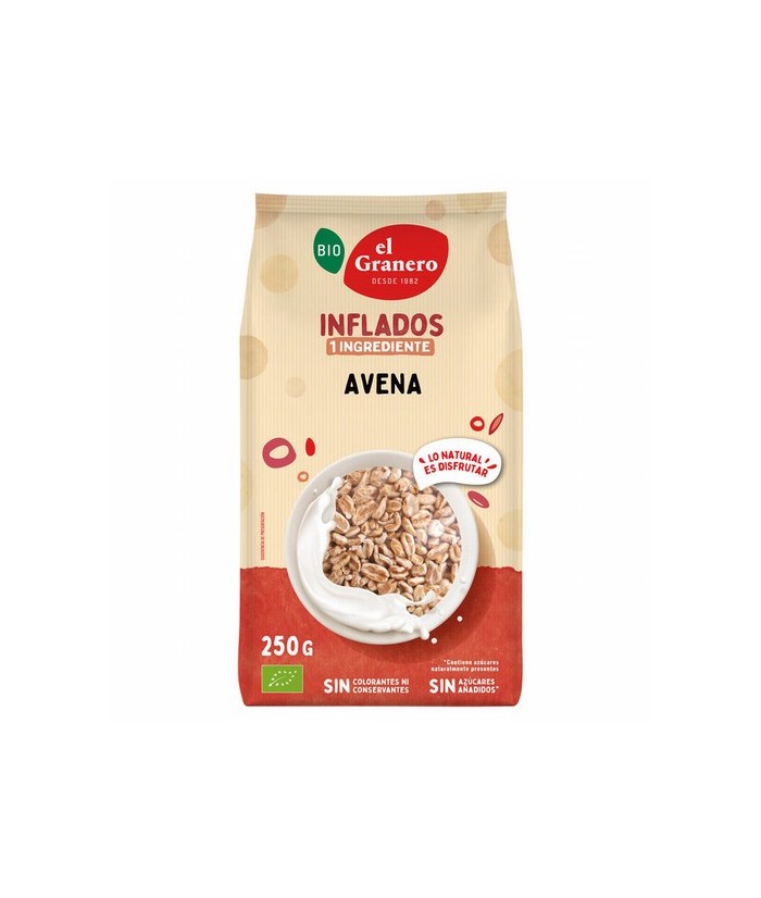 AVENA INFLADA BIO, 250 g
Ref. 013936

Ingredientes: avena hinchada*. Contiene gluten. Puede contener trazas de sésamo, soja 