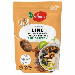 VITASEEDS SEMILLAS DE LINO, CHIA. MANZANA Y CANELA BIO, 200 g
Ref. 019124

Ingredientes: semillas de lino marrón* molidas 78